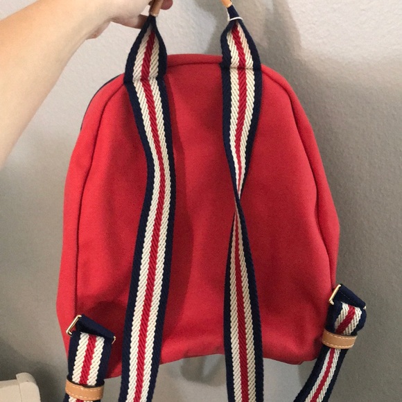 RESERVED! TB Cherry Red T Embroidered Backpack - Picture 3 of 8